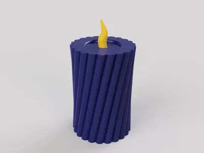 Spiral shaped Candle with Flameless LED tealight