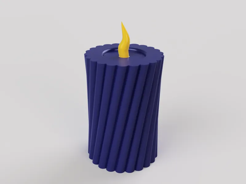 Spiral shaped Candle with Flameless LED tealight