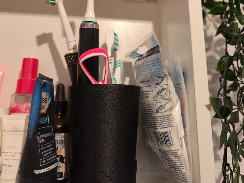 toothbrush cup - removable drain container