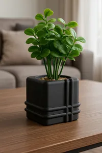 Vase carré moderne façon tuyauterie — photo 3