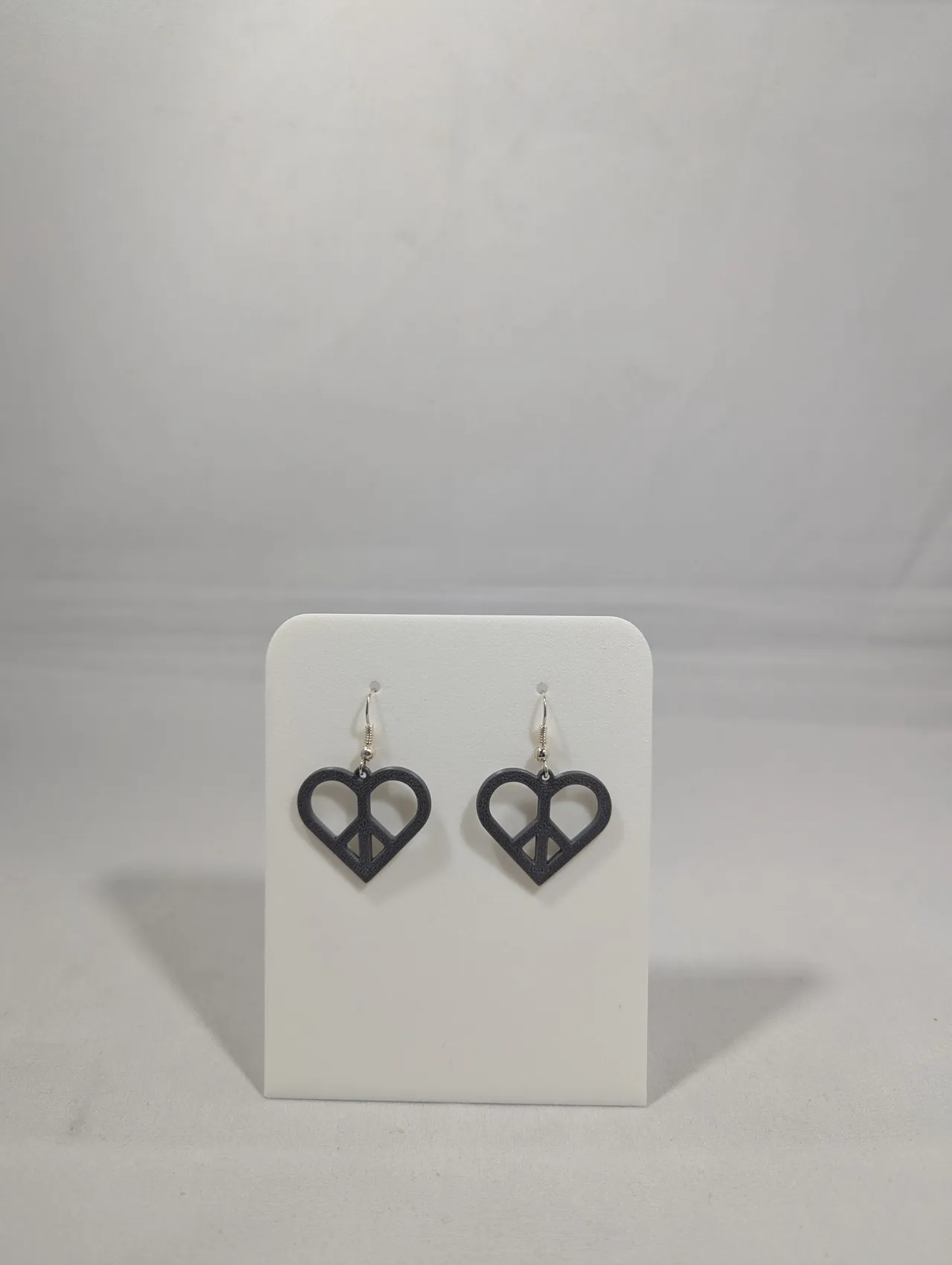 Peace heart earrings view 4