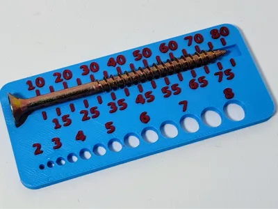Ultimate Wood Screw Gauge & Sorter (2-8mm/Metric)
