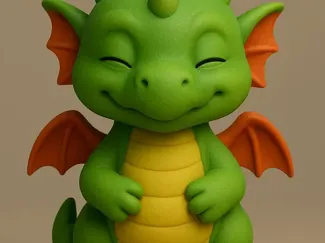 Chibi Dragon 3D Model