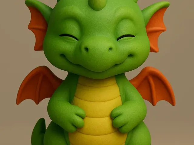 Chibi Dragon 3D Model