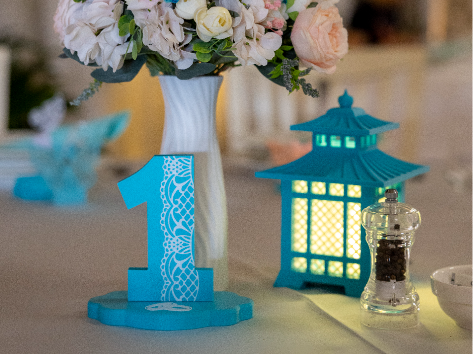 Wedding Table Numbers 1-6