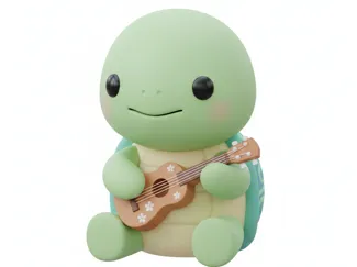 Tartaruga con ukulele
