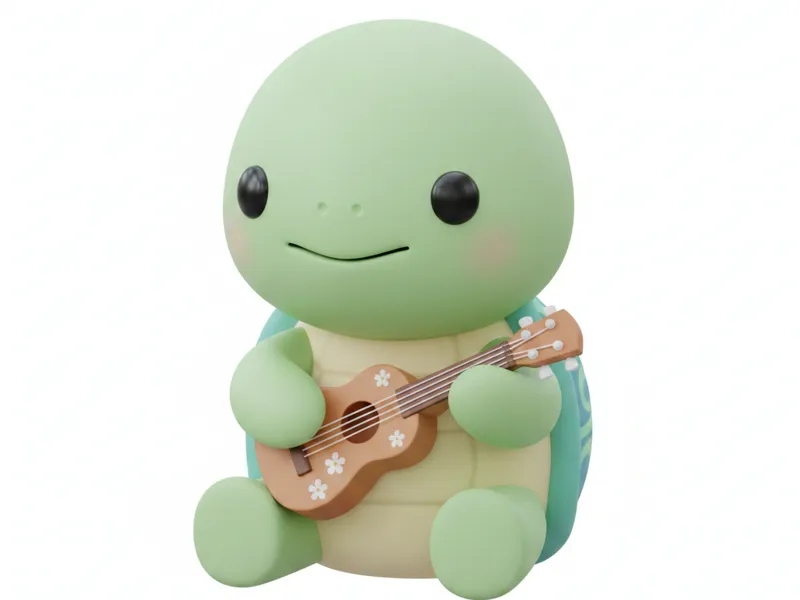 Tartaruga con ukulele