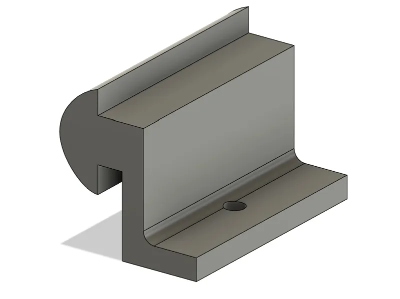 Shelf support for aluminium profile