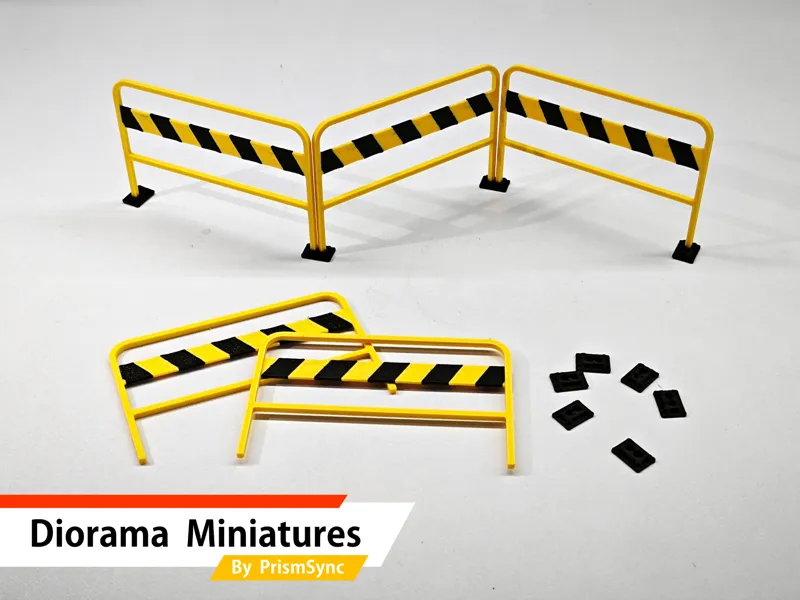 [Diorama Miniatures] Safety Railing and Joint Base