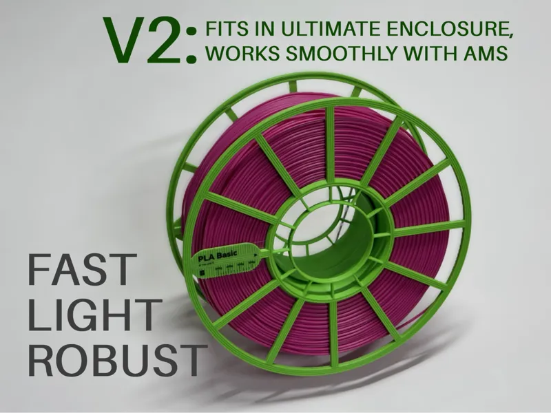 Fast & Light Bambu Spool w/ Internal Filament Clip