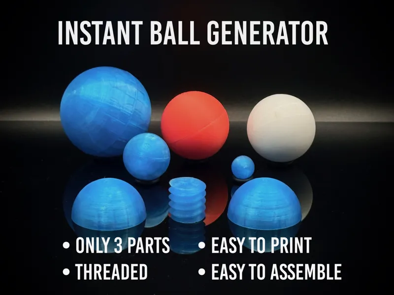Custom threaded sphere / ball / marble generator