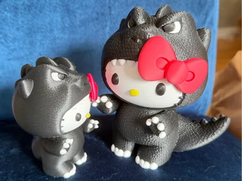 Accesorio para impresora 3D: Hello Kitty x Godzilla No AMS/ Multi-Part McDonald — referencia de MakerWorld