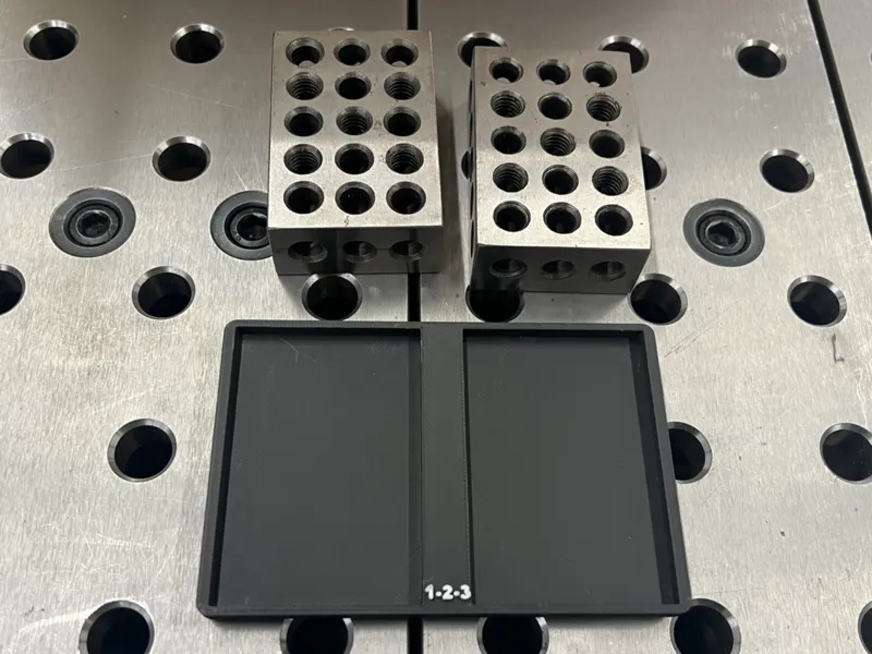 123 block flat gridfinity holder