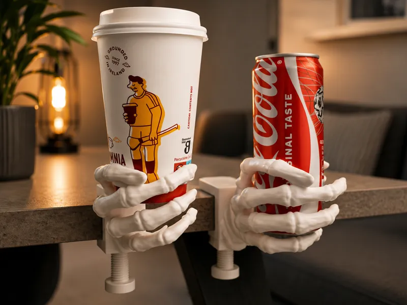 Skeleton Hand Clamp Cup Holder