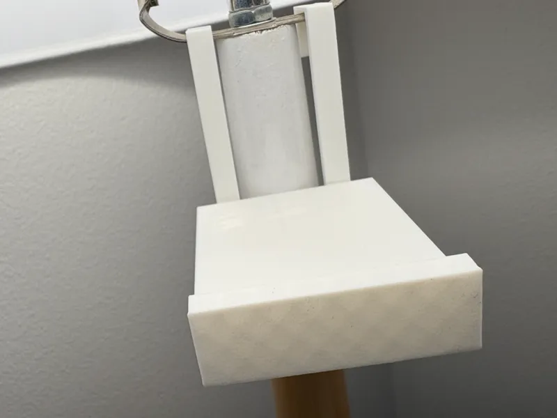 Lamp mounted mini shelf