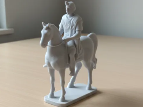 Statue of a man riding a horse roman time