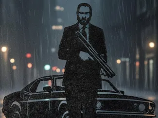 John Wick - Wall Art (car and silhouette)