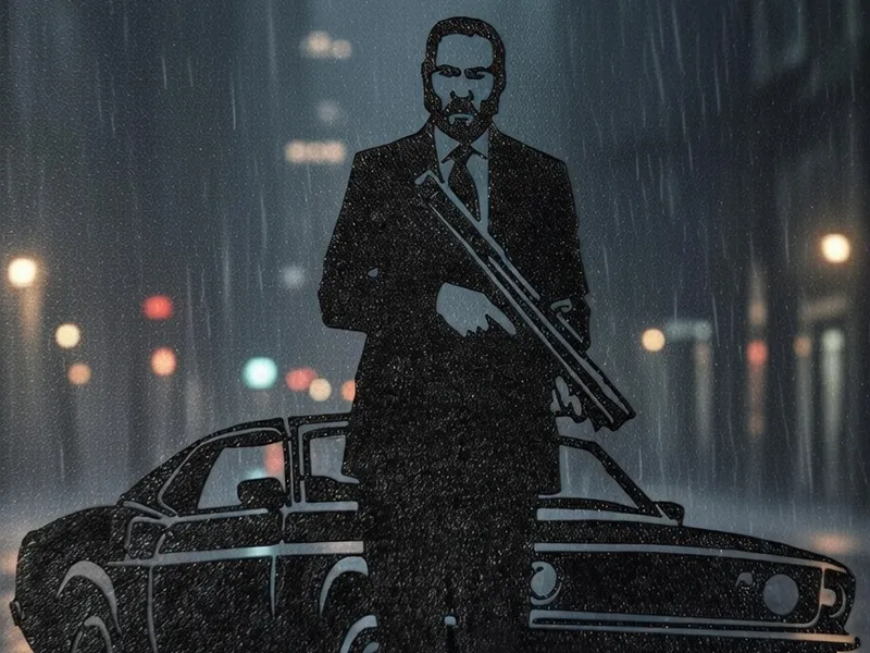 John Wick - Wall Art (car and silhouette)