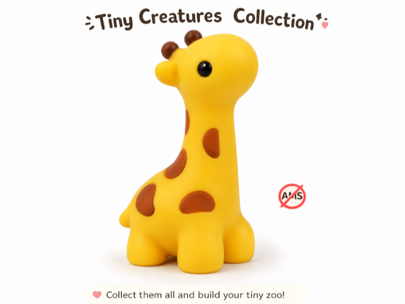 Miniatura 1 do modelo 3D Tiny Creatures Collection – Giraffe