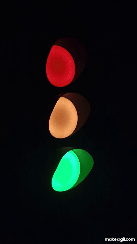 Led traffic light with animation
