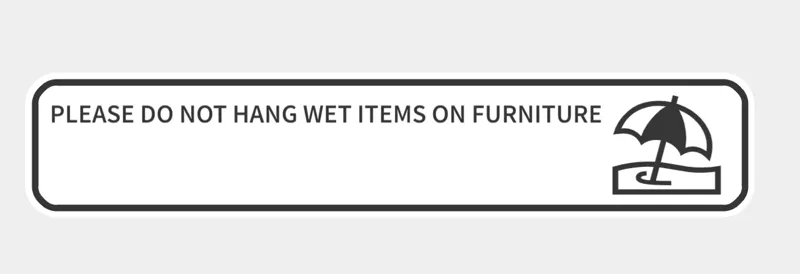 wet clothes sign
