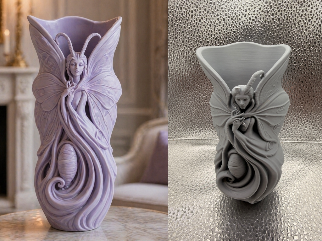 Butterfly Queen Vase Elegant Fantasy Decor