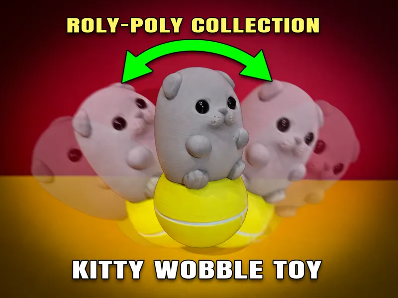 Scottish Fold Cat Wobble (Roly-Poly Collection)