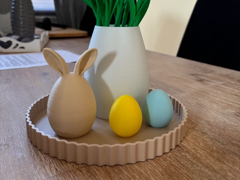 Deko Osterei mit Ohren Osterhase Osterdeko