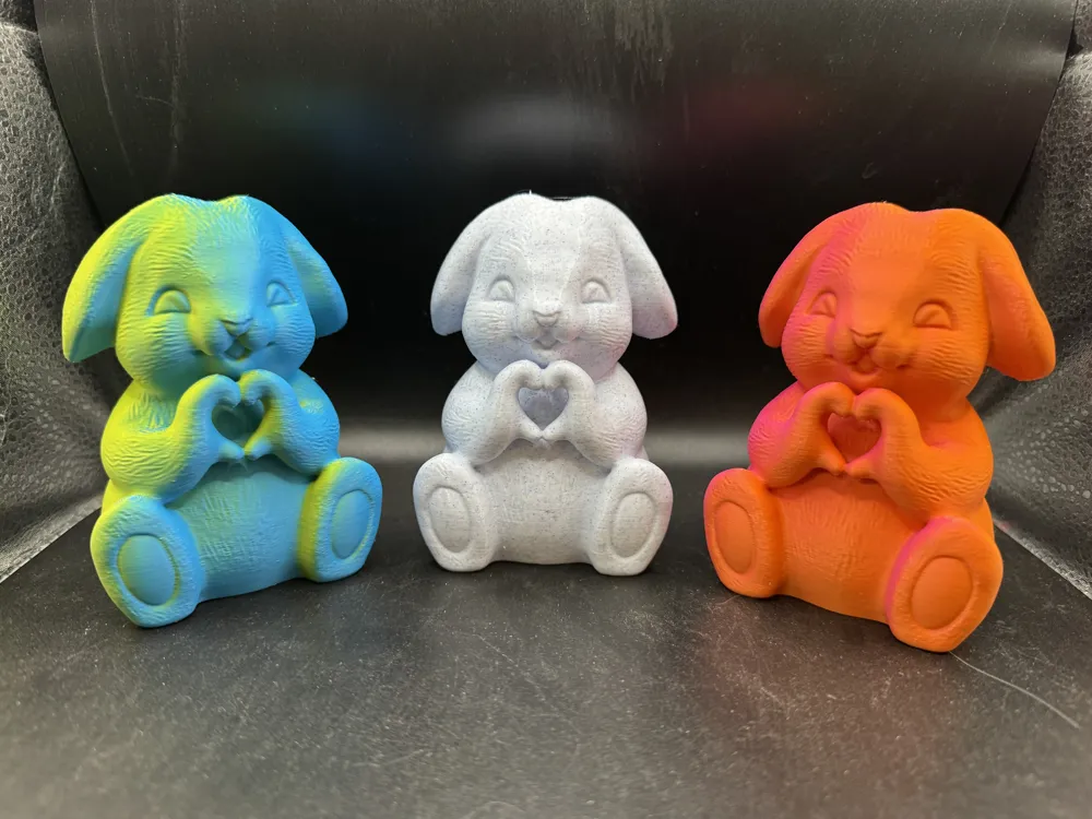 Bunny with Heart - Free 3D Print Model - MakerWorld