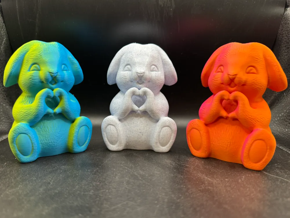 Bunny with Heart - Free 3D Print Model - MakerWorld