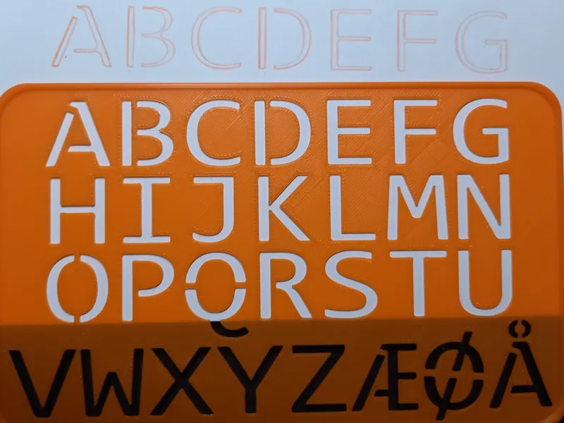 Stencil danish alphabet V2