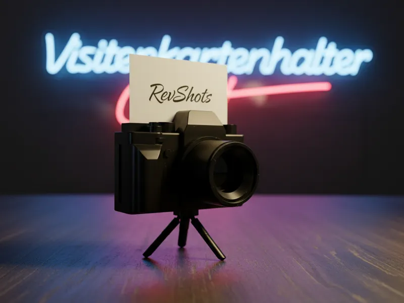 Visitenkartenhalter / Kamera mit Stativ