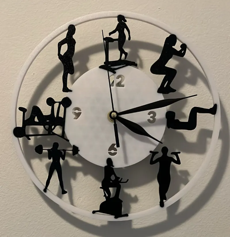 Orologio a parete a tema fitness