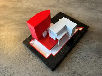 Álvaro Siza : Housing and shopping-Concept model 