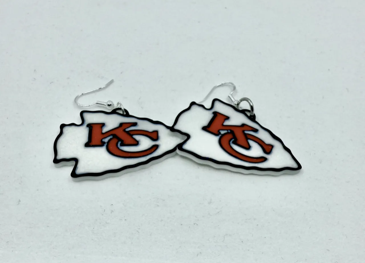 Kansas City Chiefs Arrowhead Earrings view 2