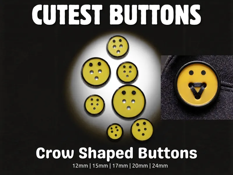 Crow shaped buttons