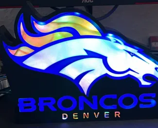 Denver Broncos lamp