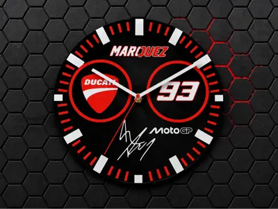 Moto GP Clock - Ducati / Marc Marquez (model 2)