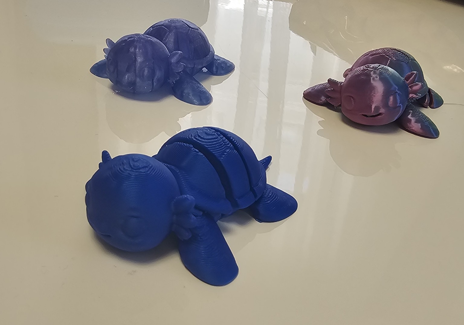 Miniatura 1 do modelo 3D Axolotl Turtle Cute Flexi Print-in-Place Toy Kids