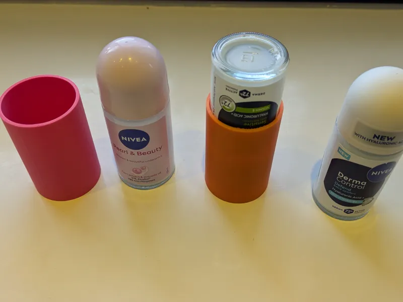 Roll-on deodorant holder
