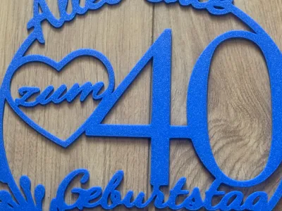 Cake topper for 40th birthday