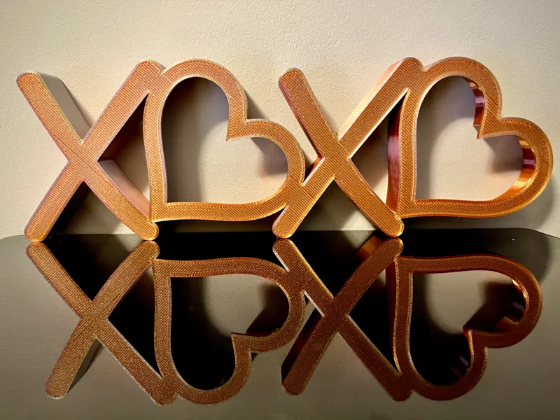 XOXO desk art photo frame heart version
