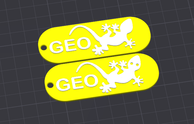 Miniatura 3 do modelo 3D double-sided geocaching keychains
