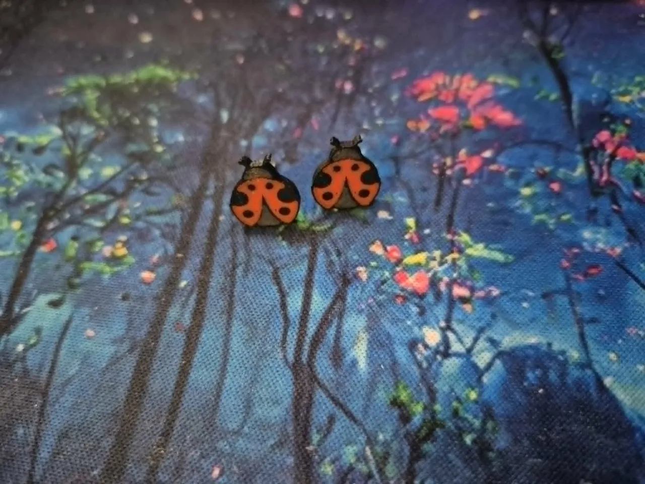 Ladybug Stud Earrings view 2
