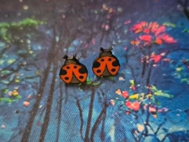 Ladybug Stud Earrings