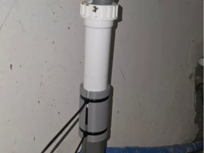 drain connector for 40mm pipe, no supports
