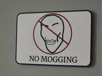 No Mogging Sign