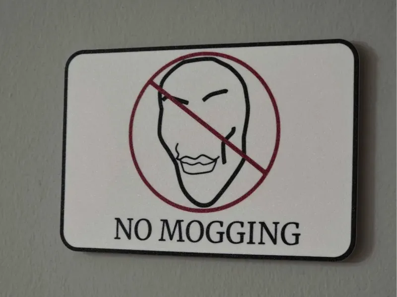 No Mogging Sign