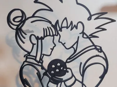 Couples Embrace Goku and Chi-chi Valentines