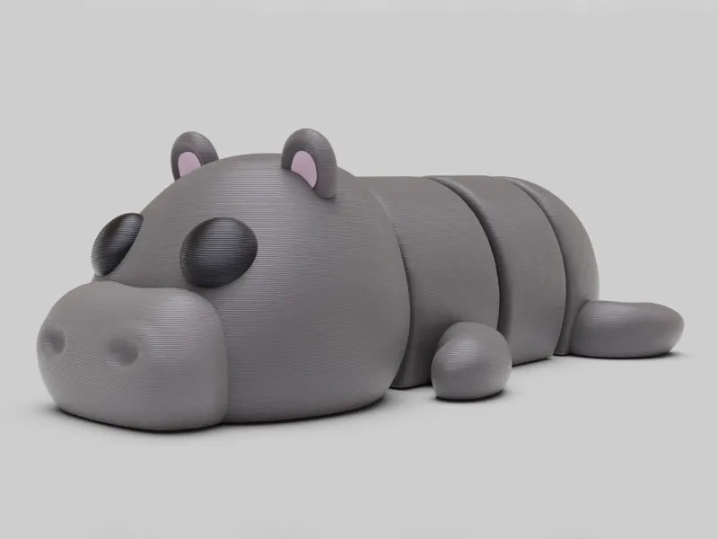 Flexi Articulated Hippo (Multicolor)